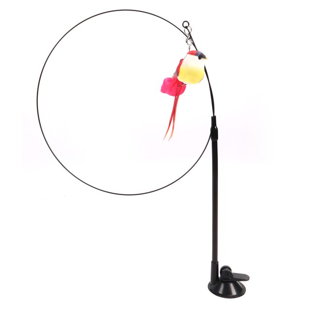 Varita de Juguete Interactiva para Gatos Divertida Varita de Plumas de Mano con Ventosa para Jugar en Interiores Mantiene a Tu Gato Entretenido y Activo ANGGREK Otros