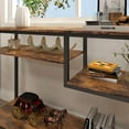 thumbnail image 2 of Bestier 39.4" L Console Table, 4-Tier Entryway table with 3 Shelves, Brown, 2 of 6