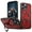 Red, variant on For Apple iPhone 16e /iPhone SE4 Phone Case Ring Holder Military-Grade Shockproof, Magnetic Kickstand, Large Twisting Compatible with MagSafe Cover Red