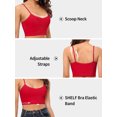 thumbnail image 3 of Camisole Recadrée à Camisole Côtelée pour Femmes avec Débardeur Intégré, 3 of 7