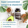 Igennus Omega3 Wild Fish Oil & Vitamin D3, High Strength Omega3 EPA