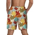 thumbnail image 4 of Goofa Fall Maple Leaves Printed Men's Swim Trunks Board Shorts Quick Dry Mens Swimming Trunks with Compression Liner,Breathable Fit Hawaii Beach Shorts-XX-Large, 4 of 9