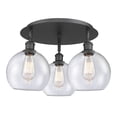 thumbnail image 3 of Innovations Lighting - Athens - 3 Light Flush Mount In Industrial Style-10.5, 3 of 5
