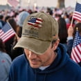 thumbnail image 4 of USA 250th Anniversary Distressed Casual Cap 1776-2026 Commemorative Adjustable Baseball Cap for Veterans,Khaki, 4 of 5