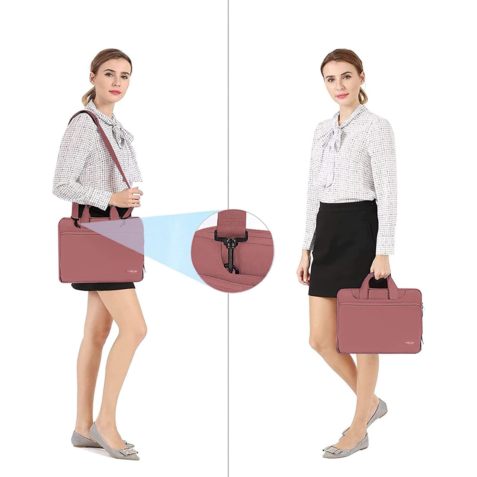 MOSISO Laptop Bag with Belt 360 Protective Laptop Shoulder Messenger Bag Case Sleeve for 13-13.3 inch Notebook&MacBook Pro 14 2023-2021 A2779 M2 A2442 M1