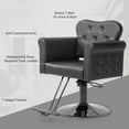 thumbnail image 4 of UBesGoo Hydraulic Salon Chair, Heavy Duty 360° Swivel Barber Styling Chair, Black, 4 of 8
