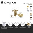 thumbnail image 4 of Kingston Brass CD53301BXK 5/8-Inch O.D. Comp x 3/8-Inch O.D. Comp Anti-Seize Deluxe Quarter-Turn Ceramic Hardisc Cartridge Angle Stop with Flange in Polished Chrome, 4 of 5