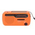 thumbnail image 3 of Hand Crank Radio AM FM SW1 SW2 Solar Emergency Weather Radio with LED Flashlight for Outdoor Camping Orange, 3 of 5