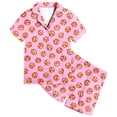 thumbnail image 3 of Halloween Pajamas Kids Size 3-4 Years Boys Girls Halloween Sleepwear Short Sleeve Top with Elastic Shorts Pjs for Boys Pink, 3 of 5