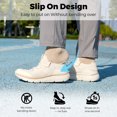 thumbnail image 3 of Fittington Men's Extra Wide Walking Shoes - Mens Slip on Shoes with Arch Support & Thick Cushioned Sole for Plantar Fasciitis, Swollen feet, Bunions, 3 of 12