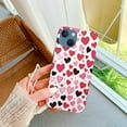 thumbnail image 3 of Shangniulu Cute Case Love Heart Print Shockproof Protective Cases Soft TPU Hard Back Anti-Scratch Cover for iPhone 14, 3 of 4