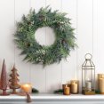 thumbnail image 2 of Holiday Time 24" Unlit Frosted Wreath, Green, PE, 2 of 5