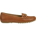 thumbnail image 2 of Women's Aerosoles Day Drive Moccasin Dark Tan Faux Leather 10 W, 2 of 5