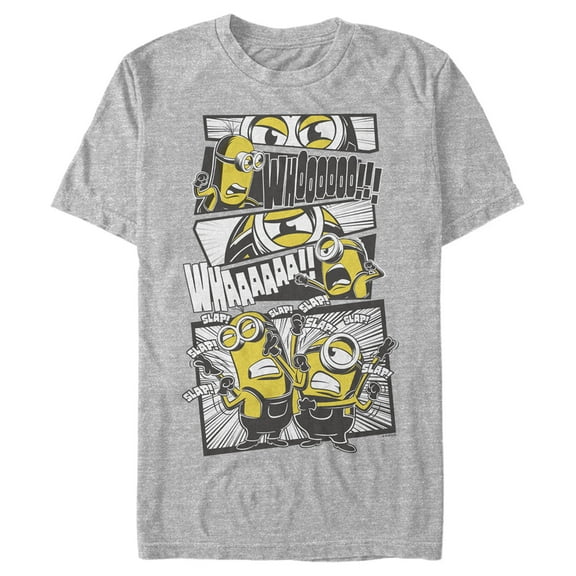 Men's Minions: The Rise of Gru Comic Fight  Graphic Tee Athletic Heather Small
