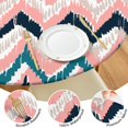 thumbnail image 4 of Stretch Fit Boho Table Cover with Elastic Edge, Floral Printed 56 Inch Round Cloth for Dining and Events, 4 of 7
