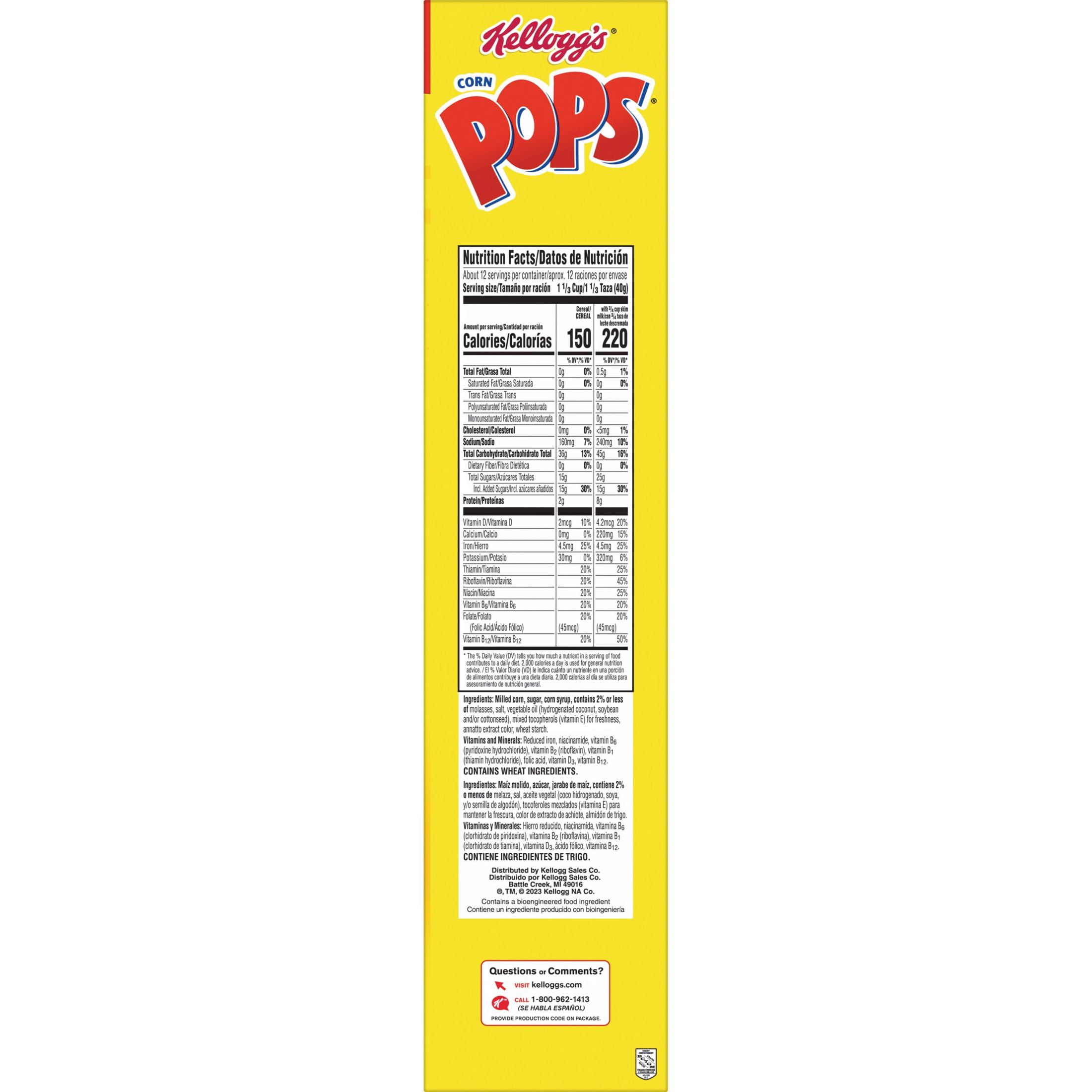 Kellogg's Corn Pops Original Breakfast Cereal, Family Size