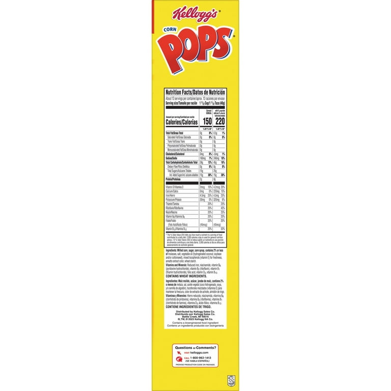 Kellogg's Corn Pops Original Breakfast Cereal, Family Size