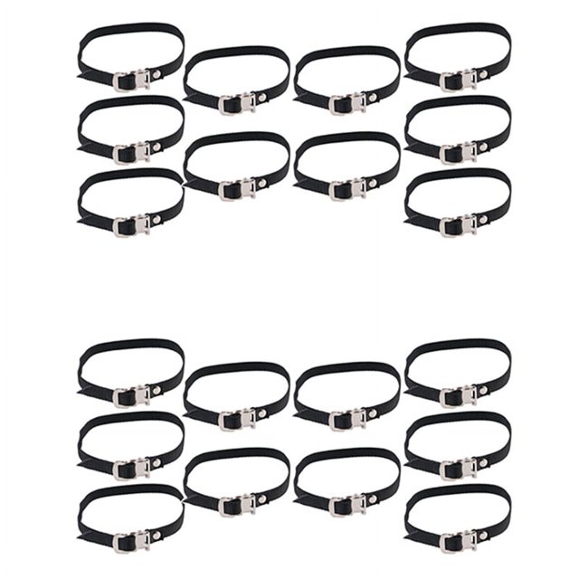 20 Pieas -Bicicleta de Carretera Ciclismo Correas de Dedo del Pie 50cm para Carreras de Bicicletas