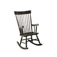 thumbnail image 2 of Benzara BM185747 Fauteuil Berçant en Bois de Style Traditionnel avec Siège Profilé, Noir, 2 of 2