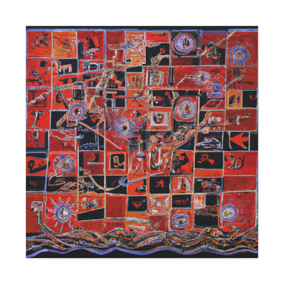 Nautical Chart Expressionism - Canvas
