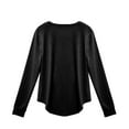 thumbnail image 7 of Diufon Womens Fall Tunics Cotton Solid Color Pullover Tops Round Neck Long Sleeve Tops, 7 of 7