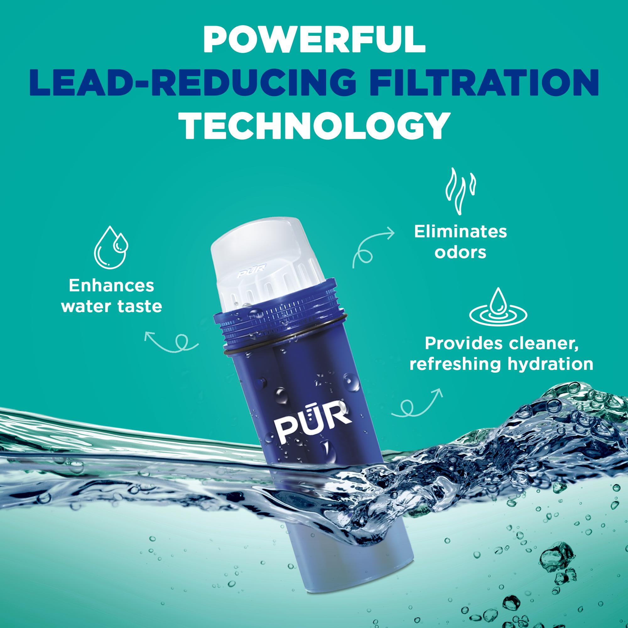 PUR PLUS Advanced Water Pitcher, 30 Cup, Carbon Filter