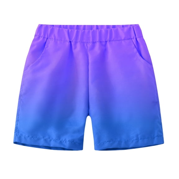 YunPes Boys Athletic Running Shorts Gradient Elastic Waist Wide Leg Shorts for Kids Outdoor Basketball Gym Soccer Pull On Pants