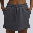 thumbnail image 5 of VBVC Women's High Waist Drawstring Sweat Shorts,Casual Loose Fit Comfy Lounge Shorts For Women,Ladies Summer Athletic Running Shorts with Pockets,Dark Gray,S-2XL, 5 of 10