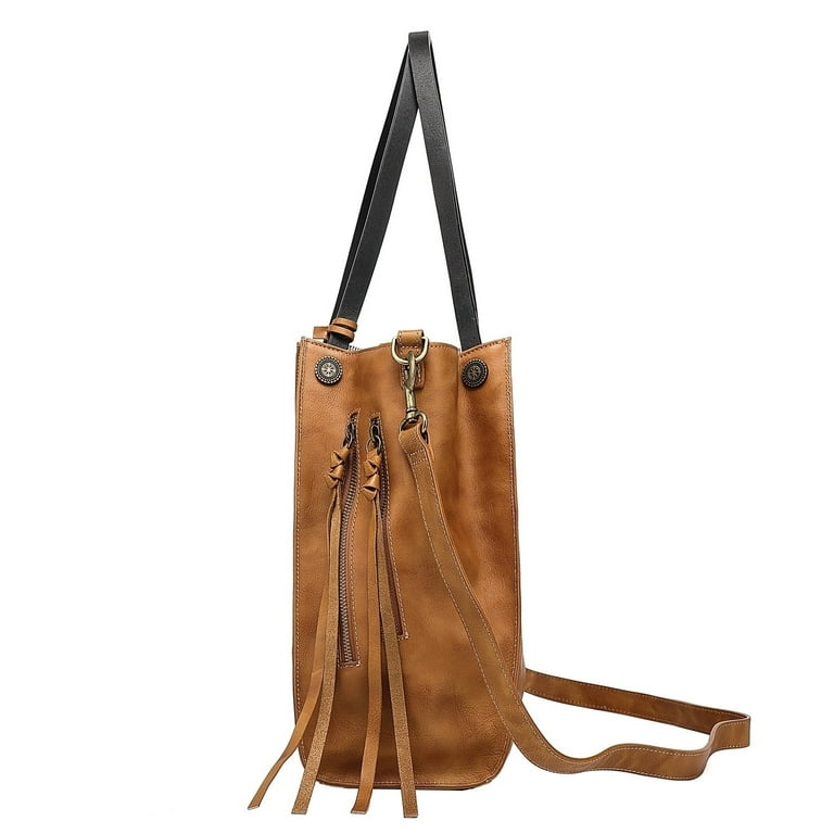More Lane OT15207 Aqua Old Trend Genuine Leather Daisy Tote Bag Aqua Walmart