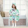 thumbnail image 7 of joogoo Wearable Blanket Hoodie for Green Bows Oversized Sherpa Hooded 3-14 YR M, 7 of 7