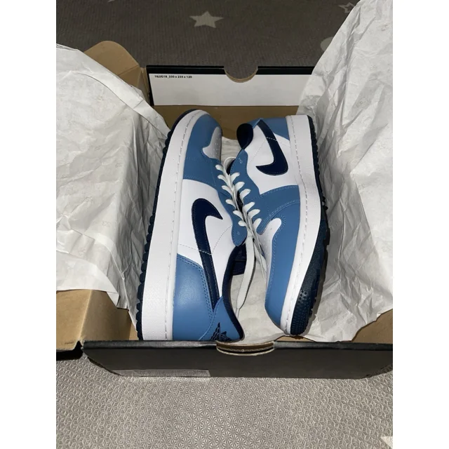 Ni - ke Ni - ke Air Jordan 1 Low Golf White Aegean Storm Men's Shoes DD9315-115 Size 10