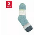 thumbnail image 2 of Lemon Women's 3-Pair Cozy Crew Ultra Soft Socks Green/Grey  Fits Shoe Size 5-9.5, 2 of 2