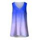 thumbnail image 2 of Playeras,Blusas y Tops,Ropa para Mujer Camisetas de tirantes Camiseta sin mangas con cuello en V y estampado casual para mujer (Blue, S), 2 of 5
