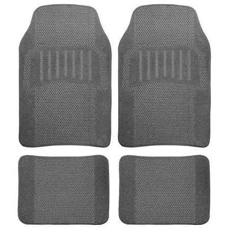 Remington Best Fashion Carpet Floor Mat Set, Grey, 4pc