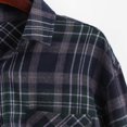 thumbnail image 4 of Women's Plaid Long Sleeve Button Down Wool Blend Shirt Jacket Blouse, 4 of 5