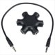 thumbnail image 3 of Divisor de Audio de 1 una 5 Adaptador de Dispositivo Separador de Enrutador de Audio de 3,5 mm con Cable de 3,5 mm Negro, 3 of 5