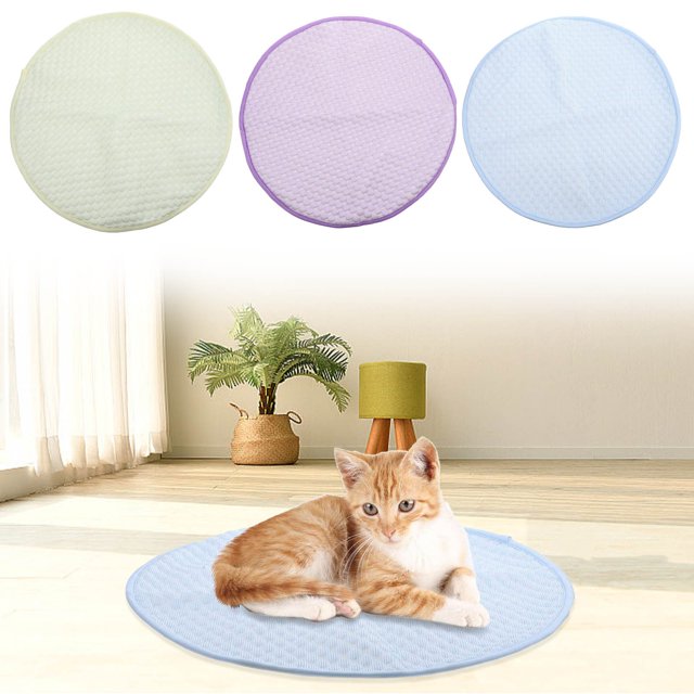 Almohadilla de hielo para mascotas | Alfombrilla refrescante de seda de hielo transpirable para perros y gatos | Cómodo material polar | Perfecto para primavera y verano | Uso en interiores y