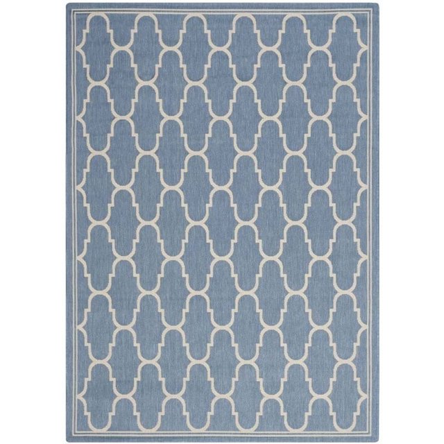 Safavieh Courtyard Blue Indoor Outdoor Rug - 4' x 5'7"