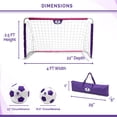 thumbnail image 6 of Morvat Pink & Purple Soccer Goal Net Set for Kids, Indoors & Outdoors, 2 Pack, 6 of 6