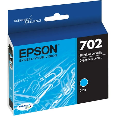 UPC: 0010343931923 | Epson 702 Standard-capacity Cyan Ink Cartridge works with WF-3720  WF-3730  WF-3733