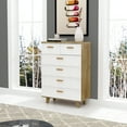 thumbnail image 4 of Wood Dressers for Bedroom,Tall Dressers for Bedroom,Boho Dresser,Wooden Dresser,Farmhouse Dresser,6 Drawer Dresser for Bedroom,White, 4 of 5