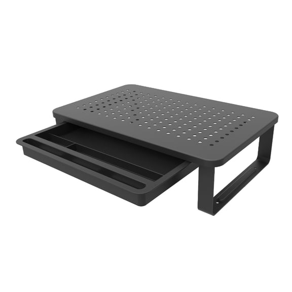 Osdhezcn Screen Stand with Ventilation Drawer Side Storage for Computer Laptop Printer