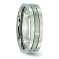 thumbnail image 4 of Titanium Grooved 6mm Brushed and Polished Band Size 13, 4 of 6