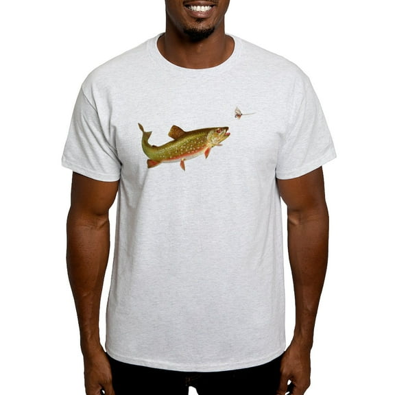 CafePress - Vintage Trout Fishing Illustration T Shirt - Men's Classic Graphic T-Shirt