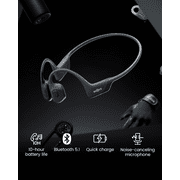 Shokz OpenRun Pro Mini Bone Conduction Open Ear Bluetooth Headphones for Sports with Cooling Wristband (Black,Mini)