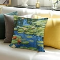 thumbnail image 3 of Square Decorative Throw Pillow Covers Cushion Case, Water Lilies by Monet Oil Painting Double-Sided Designs, 3 of 5