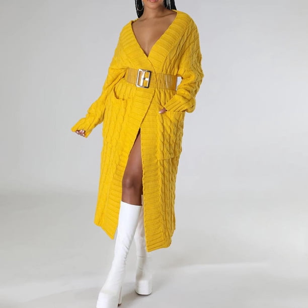 Pntutb moda mujer Casual manga larga otoño suéter largo abrigo cárdigan blusa tops Pntutb Pntutb-903