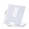 thumbnail image 4 of Clearance Office&Craft&Stationery under $5,Metal Reading Rest Book Holder Adjustable Cookbook Documents Holder Portable Sturdy Bookstands For Recipes Tablet Music Books With Page Clips, 4 of 4