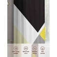 thumbnail image 6 of Abstract Yellow Geometric Texture Sheer Curtains 54 Inches Long 2 Panels Light Filtering Semi Sheer Window Curtains Drapes for Bedroom Living Room 52"x54"&nbsp;2&nbsp;&nbsp;Panels, 6 of 7