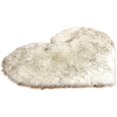 thumbnail image 2 of Heart Shaped Rug, Beige - 20x16 Inch, Fluffy Faux Fur, Soft & Cozy, Machine Washable, Perfect for Dorm or Preppy Room Decor, 1.3'x1.6', 2 of 5